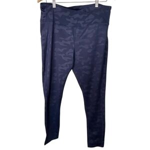 BSP‎ Camo Leggings High Waisted Pockets Athleisure Workout Navy XL